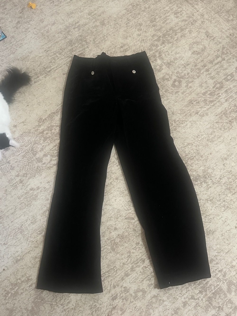 Black Velvet Wide Leg Pants